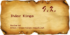 Ihász Kinga névjegykártya